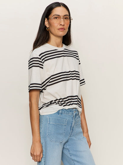 TUCK IT UNDER TEE CHALK / BLACK STRIPE - Sanctuary Clothing