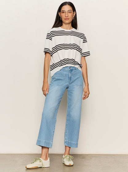 TUCK IT UNDER TEE CHALK / BLACK STRIPE - Sanctuary Clothing
