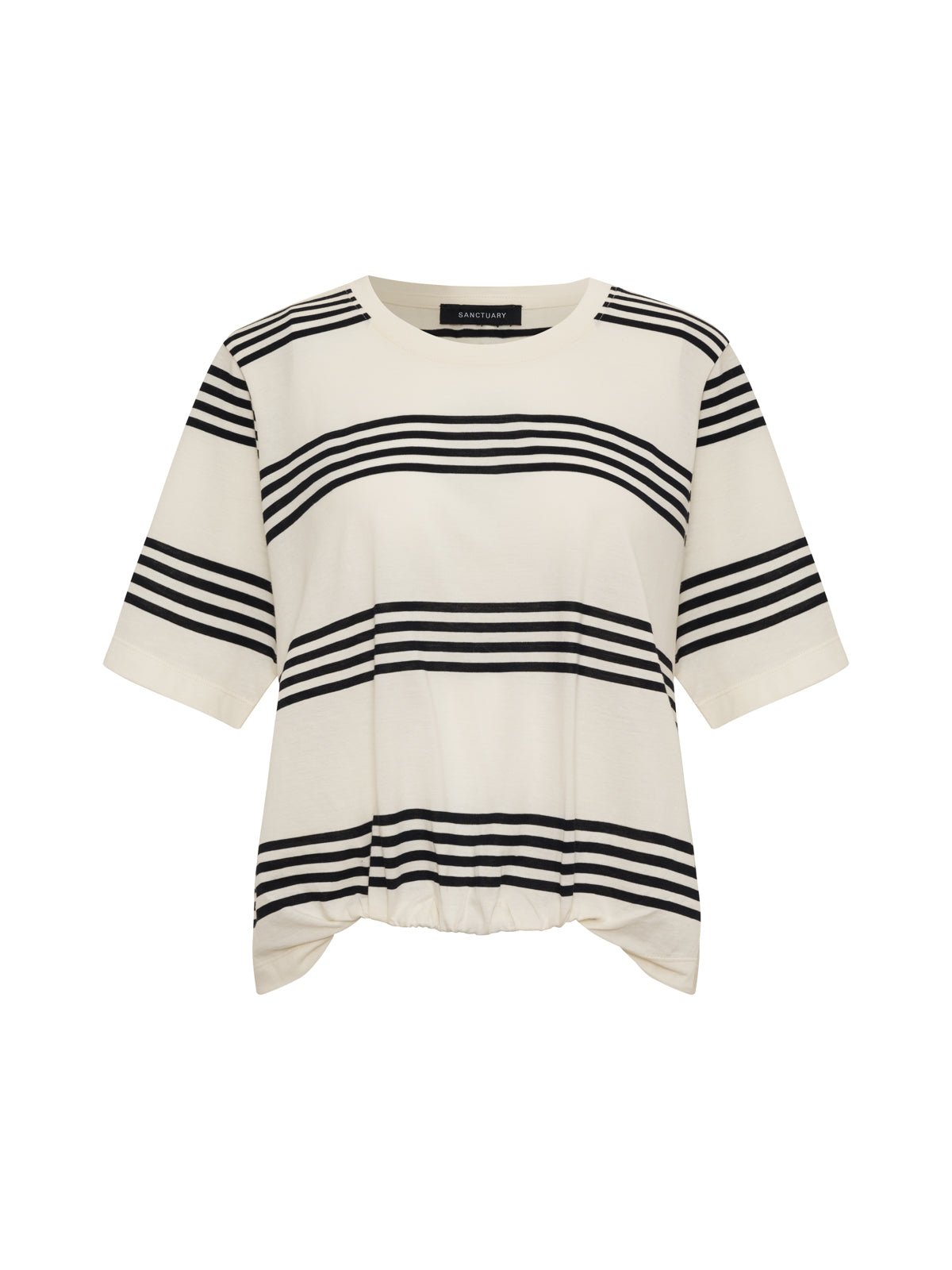 TUCK IT UNDER TEE CHALK / BLACK STRIPE - Sanctuary Clothing