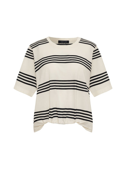 TUCK IT UNDER TEE CHALK / BLACK STRIPE - Sanctuary Clothing