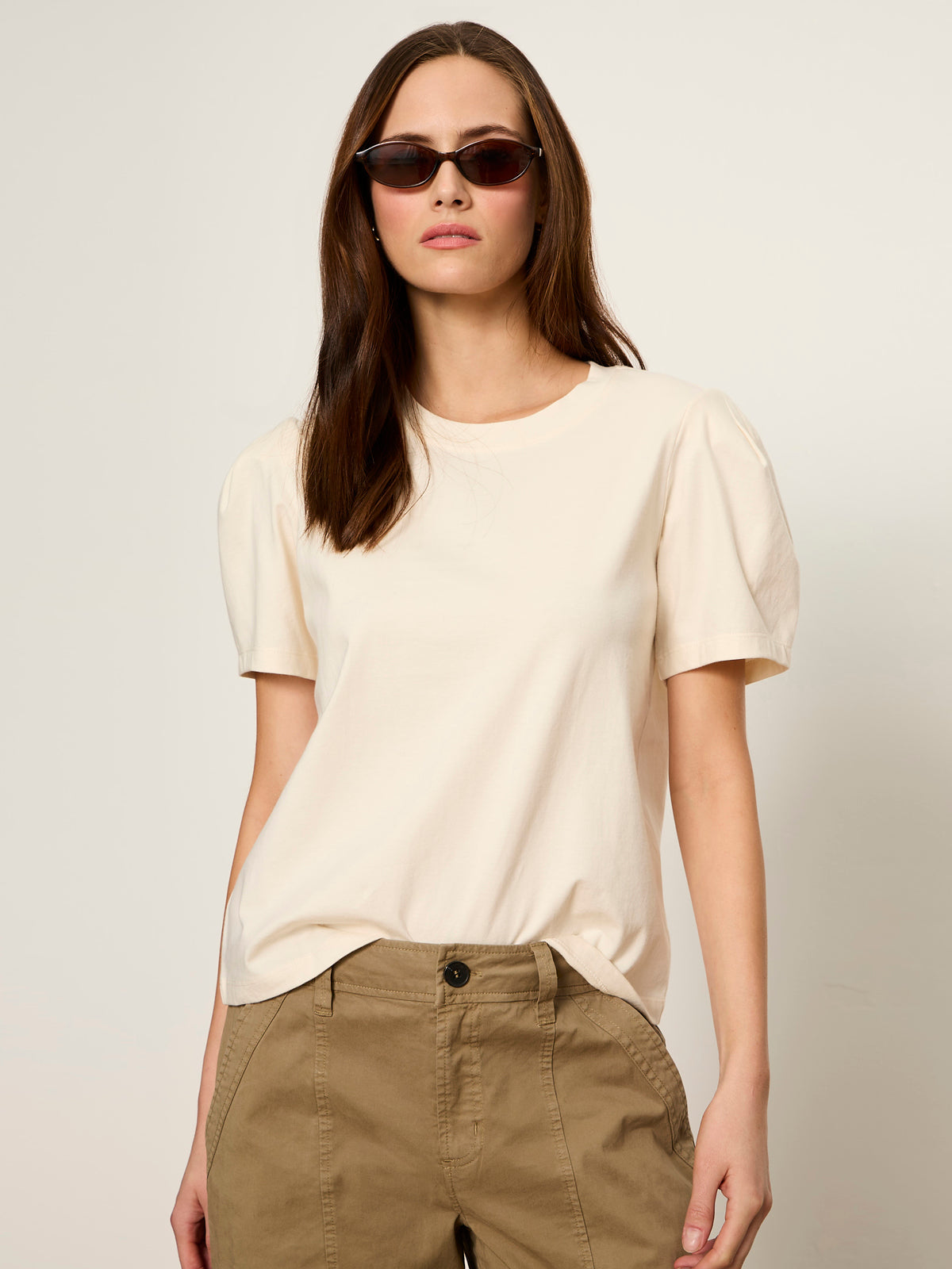 PLEATED TEE COLLAGEN - Sanctuary Clothing