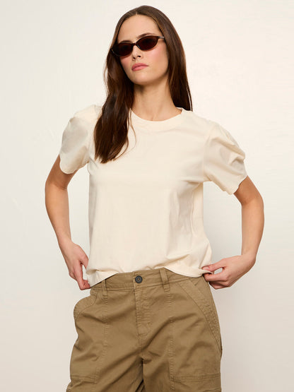 PLEATED TEE COLLAGEN - Sanctuary Clothing