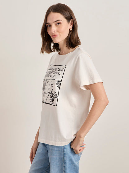 AREN'T GONNA KEEP QUIET TEE PINK MILK - Sanctuary Clothing
