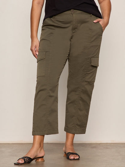 Rebel Straight Crop Pant Fatigue Extended Sizing - Sanctuary Clothing