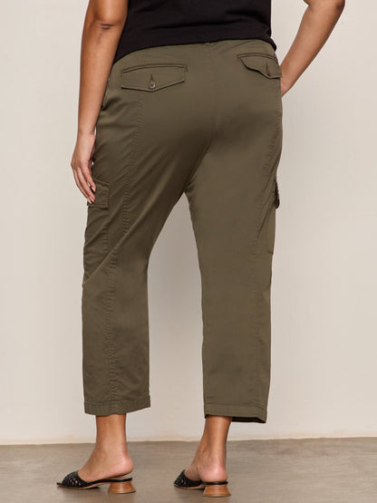Rebel Straight Crop Pant Fatigue Extended Sizing - Sanctuary Clothing