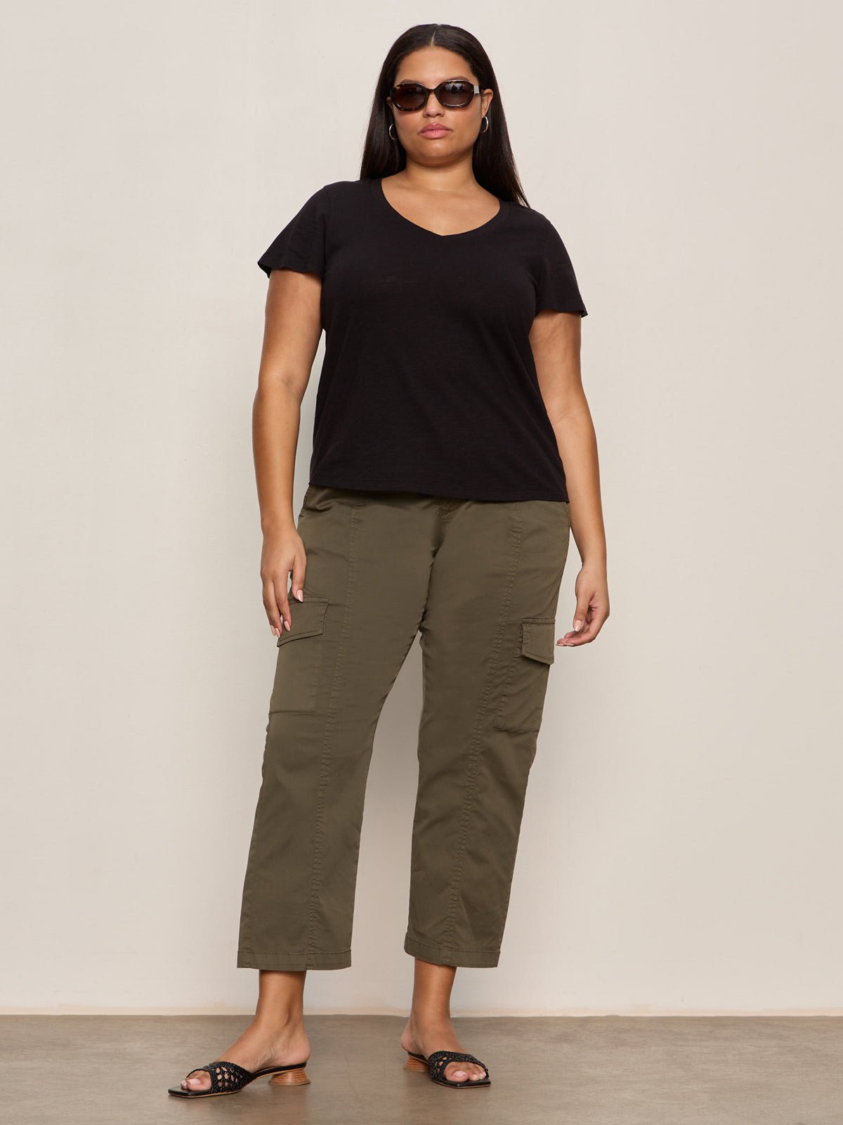 Rebel Straight Crop Pant Fatigue Extended Sizing - Sanctuary Clothing