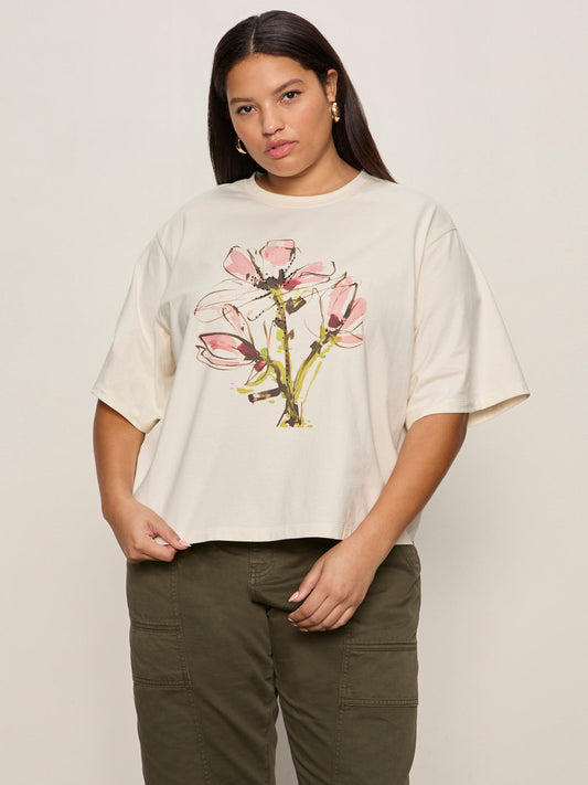 Belle Artist Tee Fleur Extended Sizing - Sanctuary Clothing