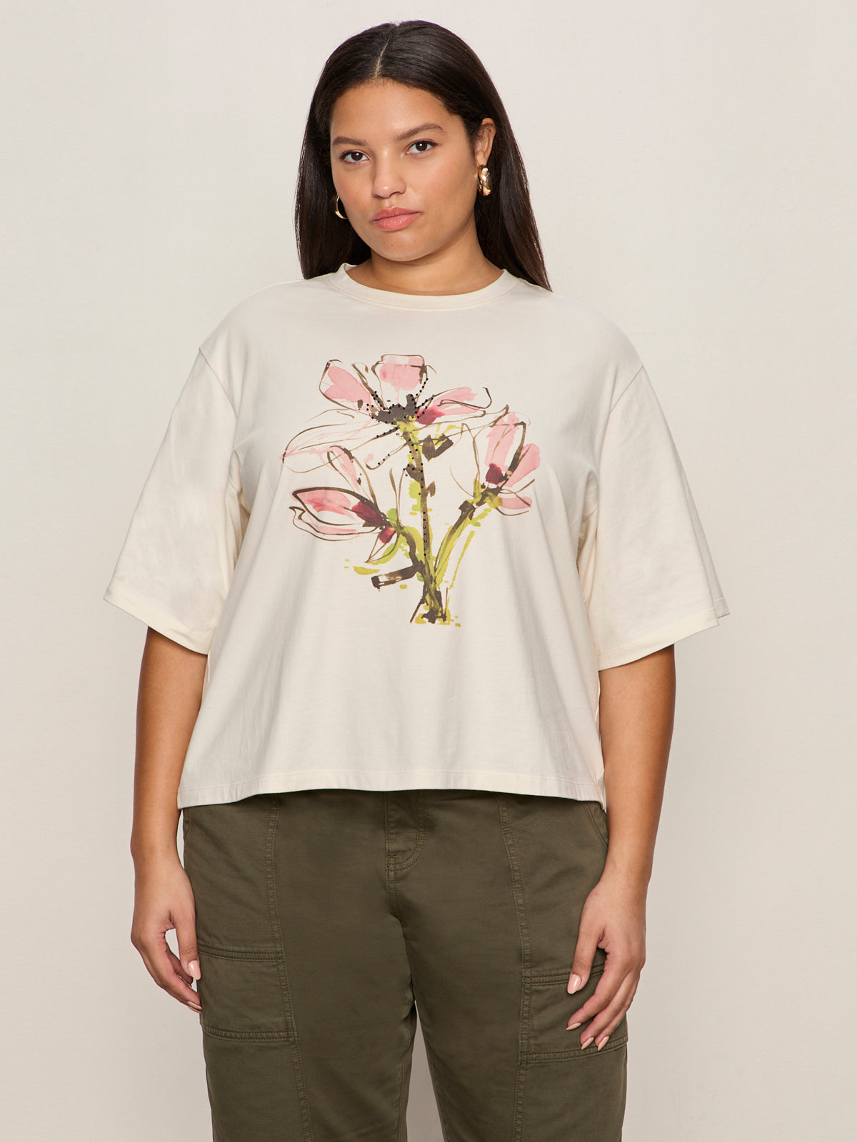 Belle Artist Tee Fleur Extended Sizing - Sanctuary Clothing
