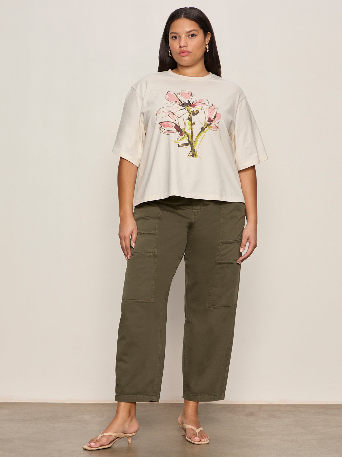 Belle Artist Tee Fleur Extended Sizing - Sanctuary Clothing