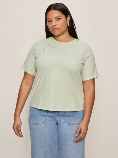 Soft Twist Tee Detox Green Extended Sizing - Sanctuary Clothing