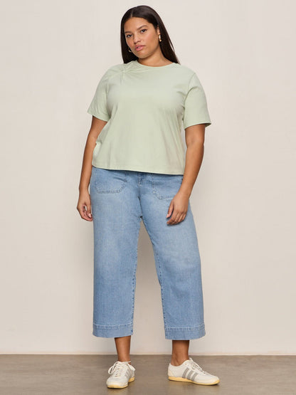Soft Twist Tee Detox Green Extended Sizing - Sanctuary Clothing