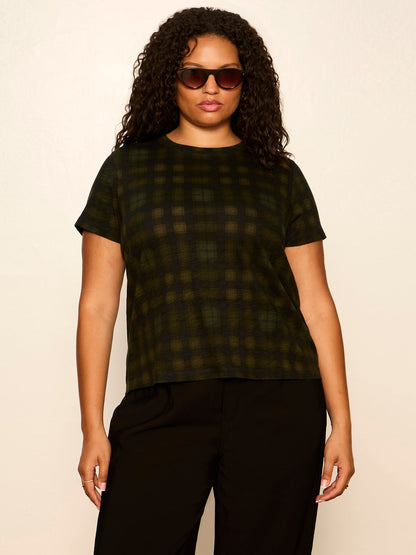 The Perfect Tee Forest Plaid Extended Sizing - Sanctuary Clothing