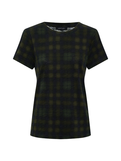 The Perfect Tee Forest Plaid Extended Sizing - Sanctuary Clothing
