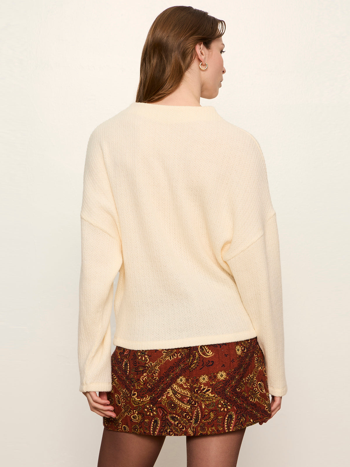 Ribbed Dolman Sweatshirt Bone - Sanctuary Clothing