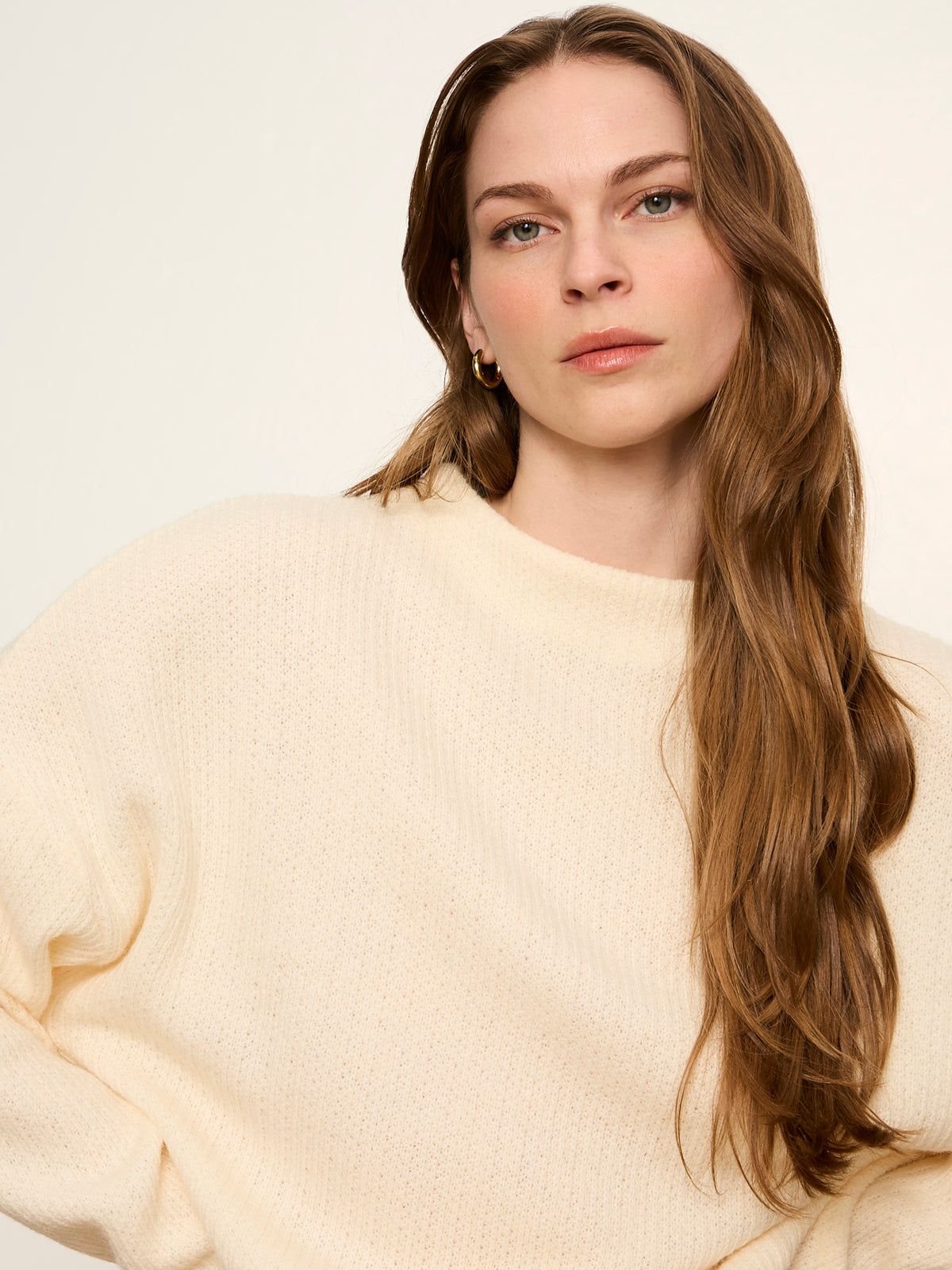 Ribbed Dolman Sweatshirt Bone - Sanctuary Clothing