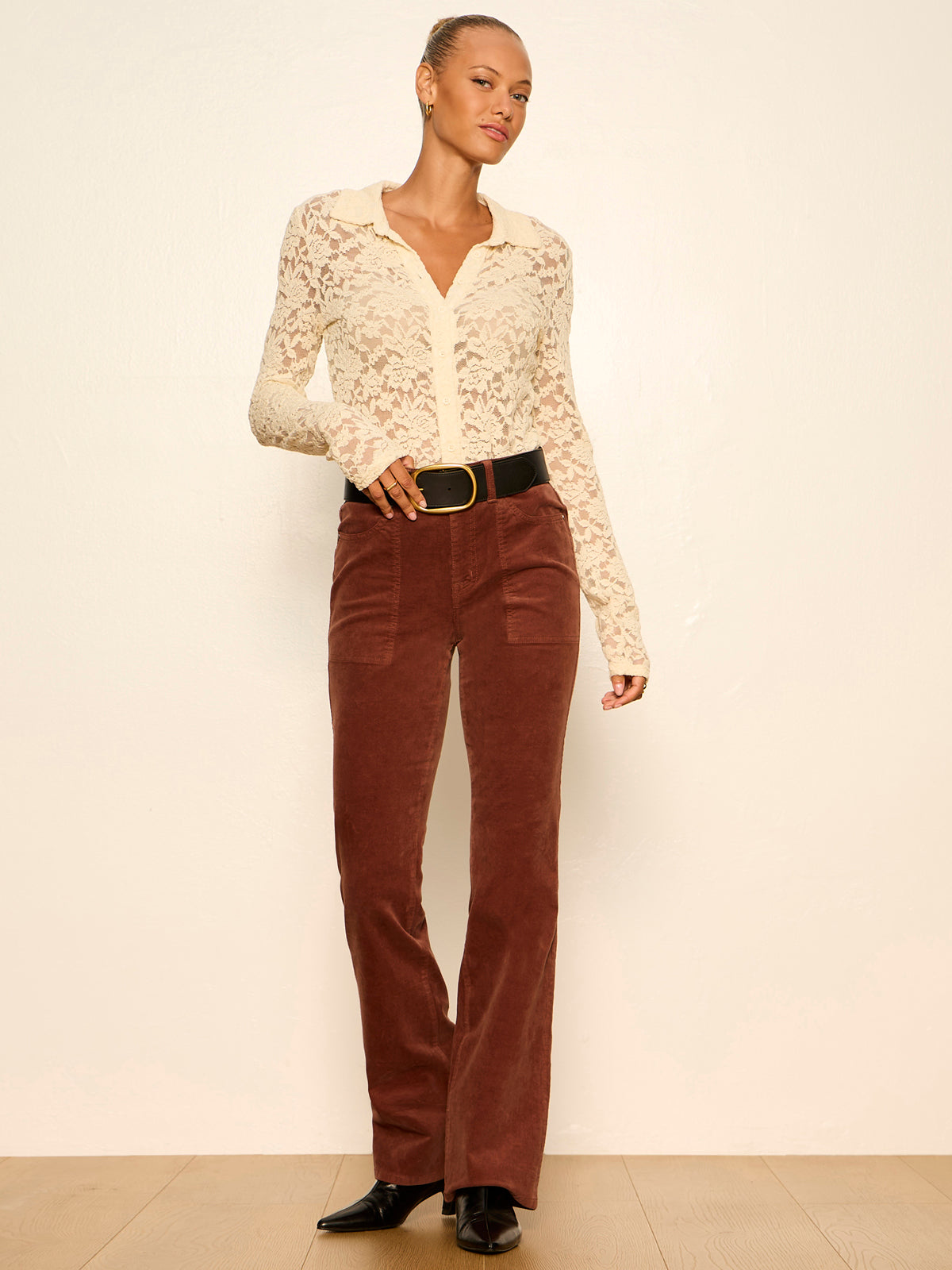 Dreamer Lace Shirt Bone - Sanctuary Clothing