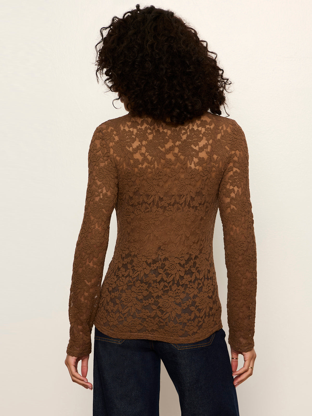 Dreamer Lace Shirt Cocoa Powder - Sanctuary Clothing