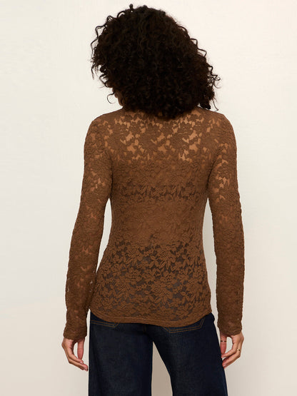 Dreamer Lace Shirt Cocoa Powder - Sanctuary Clothing