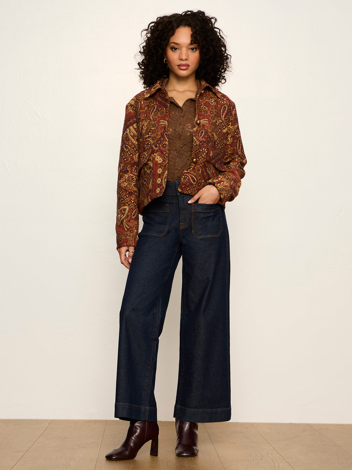Dreamer Lace Shirt Cocoa Powder - Sanctuary Clothing