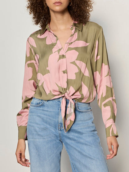 Lover Tie Shirt Pink Silhouette Petite Sizing - Sanctuary Clothing