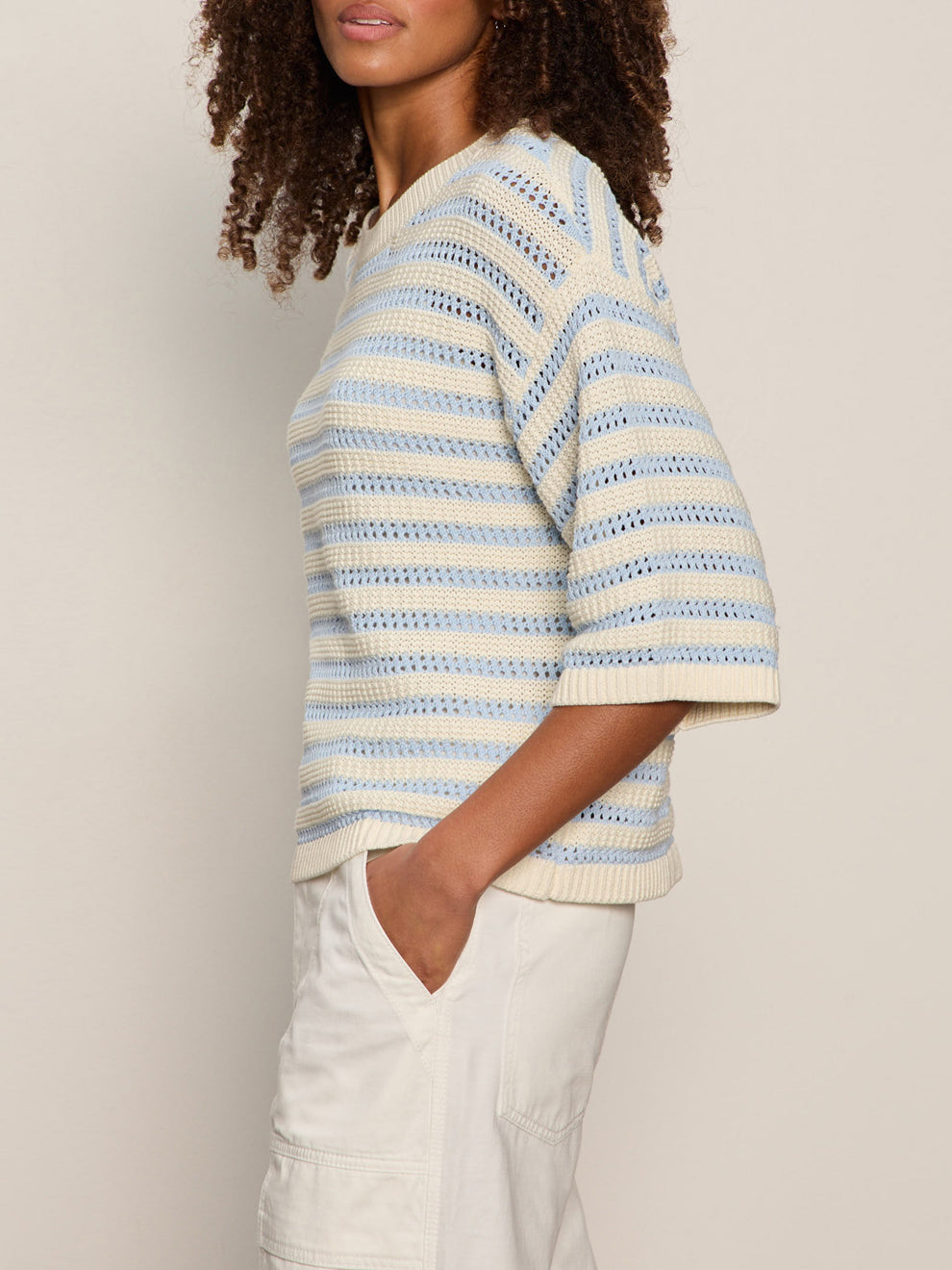 Elle Sweater Tee Blue Aura/Collagen Petite Sizing - Sanctuary Clothing