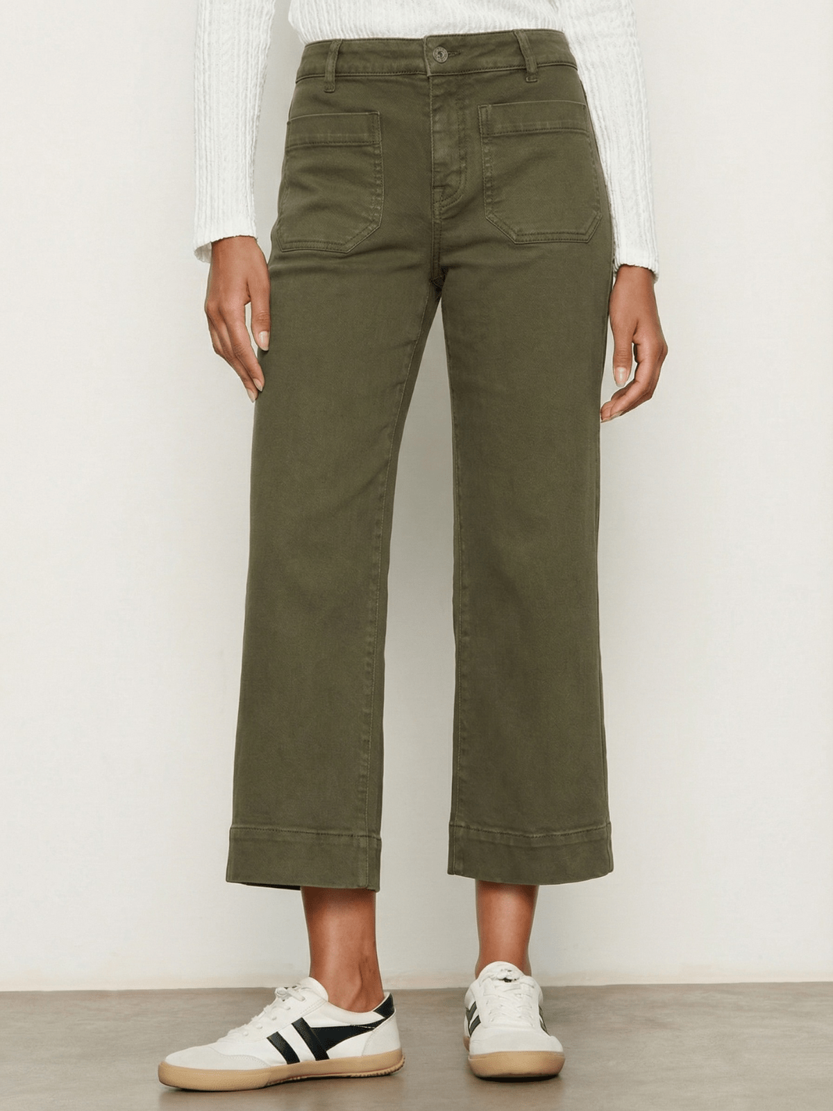 The Marine Jean Crop Covert Green Petite Sizing - Sanctuary Clothing