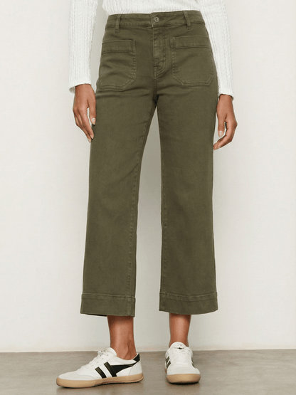 The Marine Jean Crop Covert Green Petite Sizing - Sanctuary Clothing