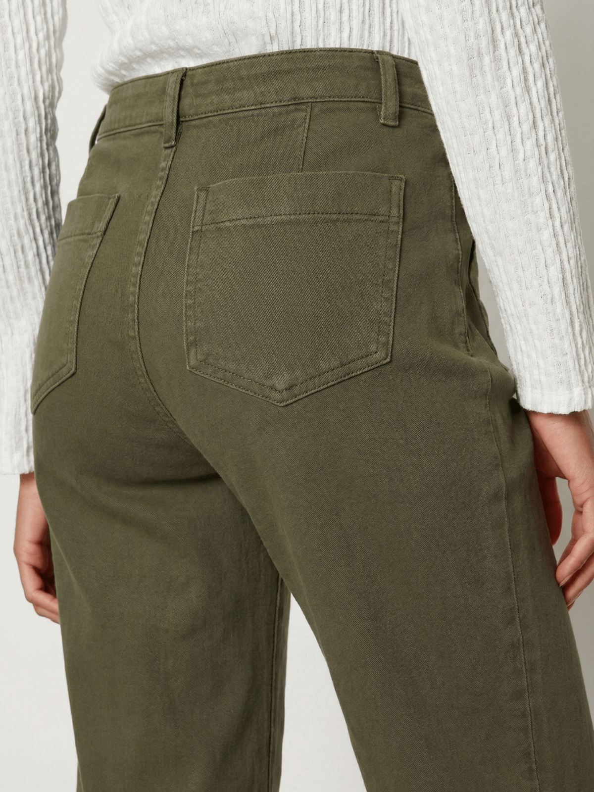 The Marine Jean Crop Covert Green Petite Sizing - Sanctuary Clothing