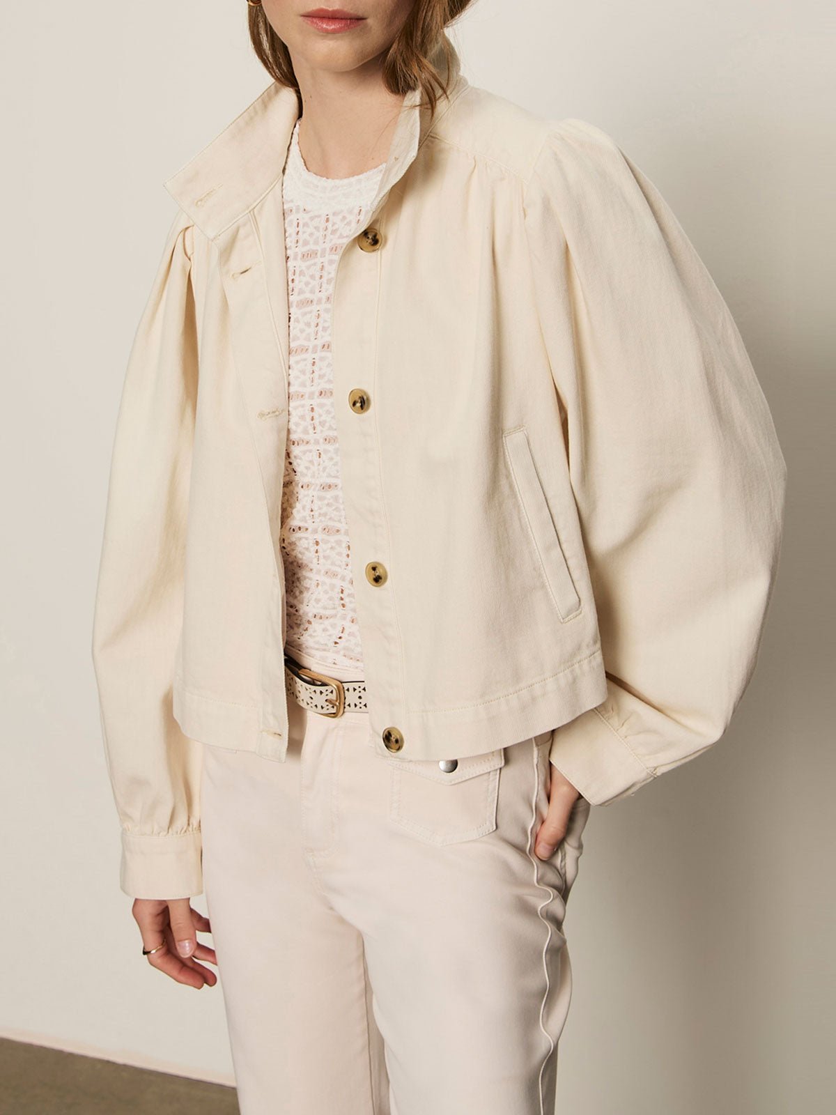 Charlotte Twill Jacket Collagen Petite Sizing - Sanctuary Clothing