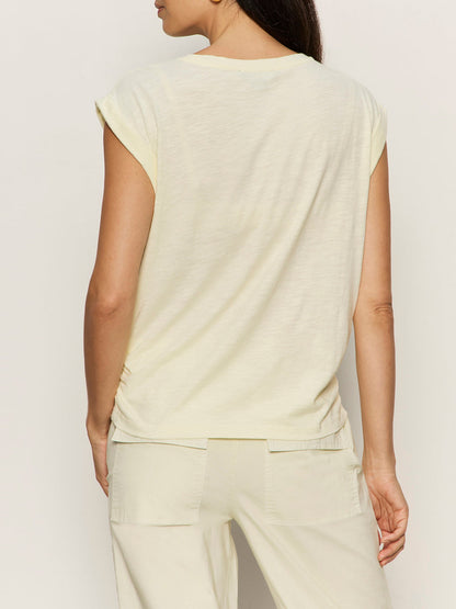 Knotted Muscle Tee Lemon Drop Petite Sizing - Sanctuary Clothing