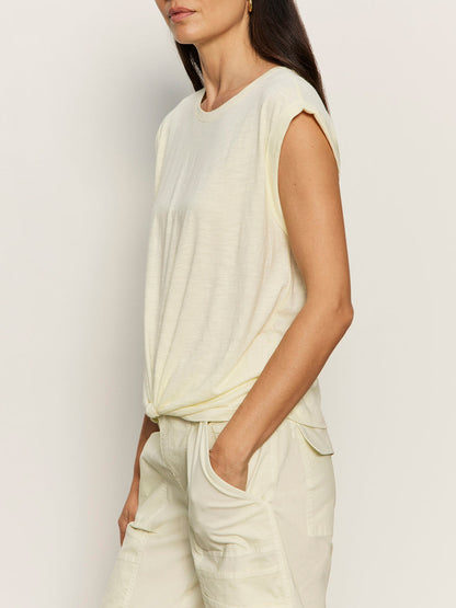 Knotted Muscle Tee Lemon Drop Petite Sizing - Sanctuary Clothing