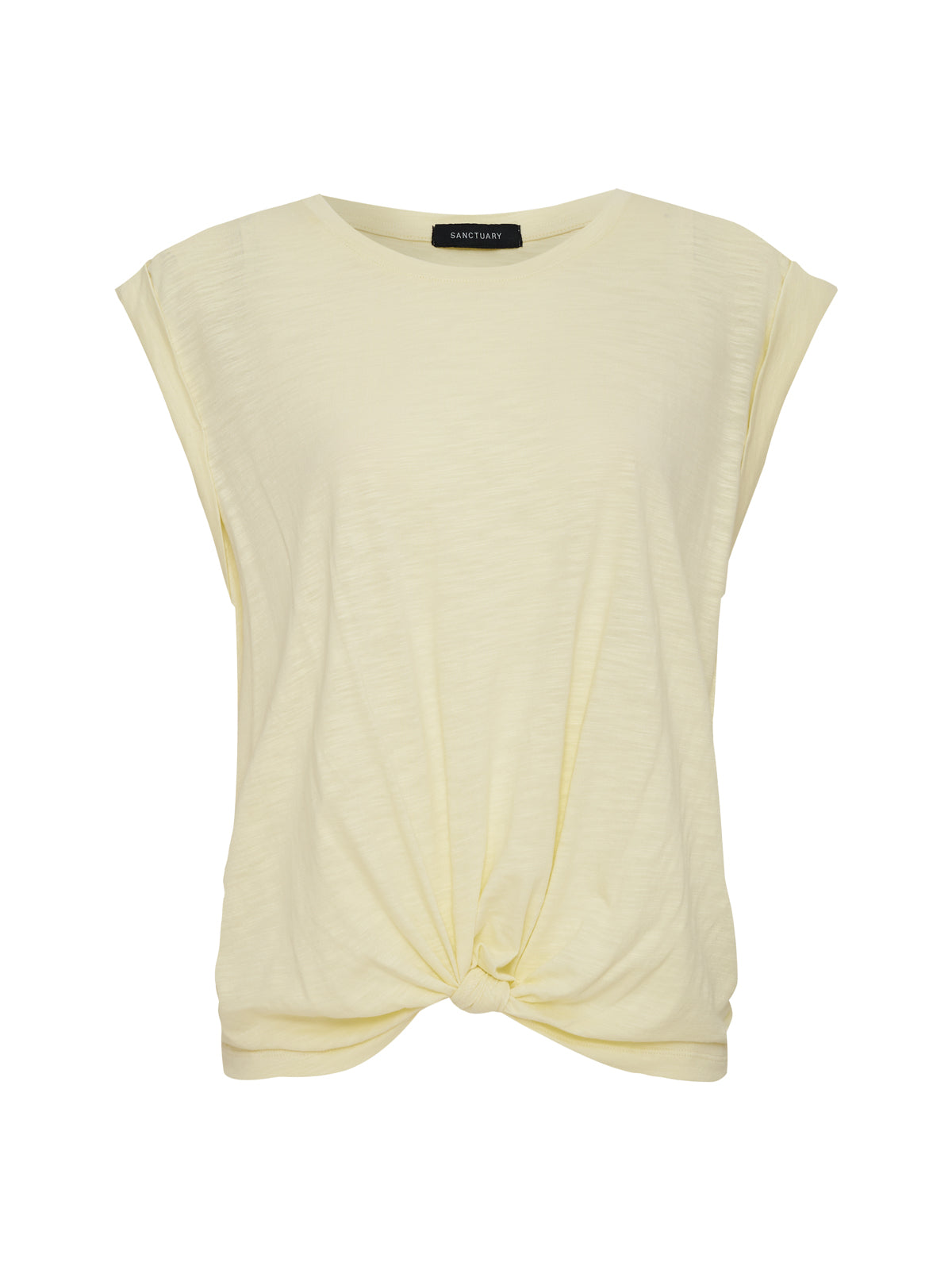 Knotted Muscle Tee Lemon Drop Petite Sizing - Sanctuary Clothing
